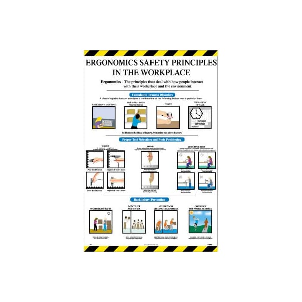 Poster, Ergonomics Safety Principles, 36 x 24
